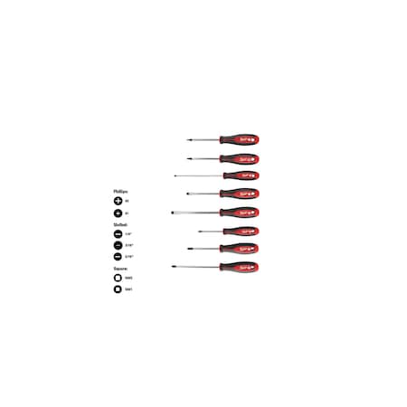 MILWAUKEE 8pc Screwdriver Kit w/ Square (48-22-2718) | Zoro
