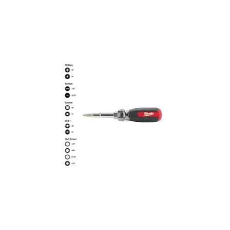 MILWAUKEE TOOL 13in1 Cushion-Grip Screwdriver w/ECX 48-22-2880