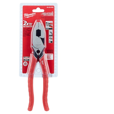 Milwaukee Tool 9" Comfort Grip High Leverage Lineman's Pliers with Crimper 48-22-6100