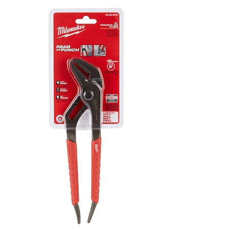 MILWAUKEE TOOL 10 in Straight Jaw Tongue and Groove Plier, Serrated 48-22-6310