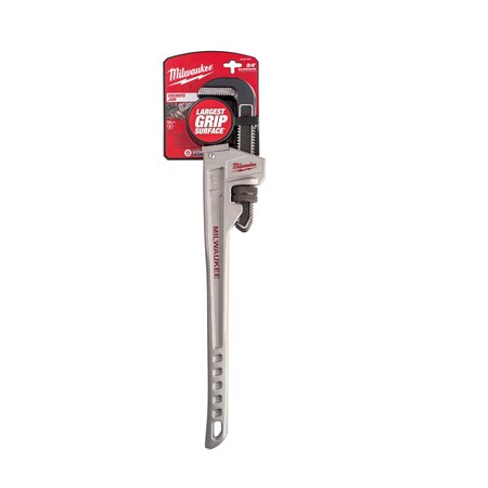 Milwaukee 24 in L 3 in Cap. Aluminum Straight Pipe Wrench 48-22-7224