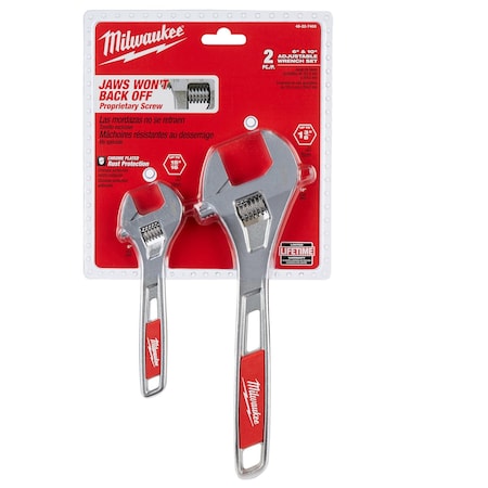 Milwaukee 2 PC. ADJUSTABLE WRENCH SET 6" & 10" 48-22-7400