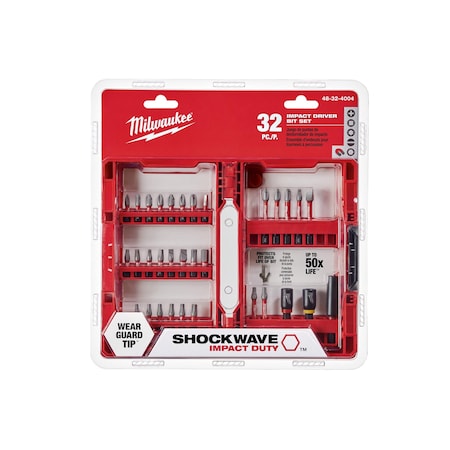 Milwaukee SHOCKWAVE Impact Duty Driver Bit Set - 32PC 48-32-4004