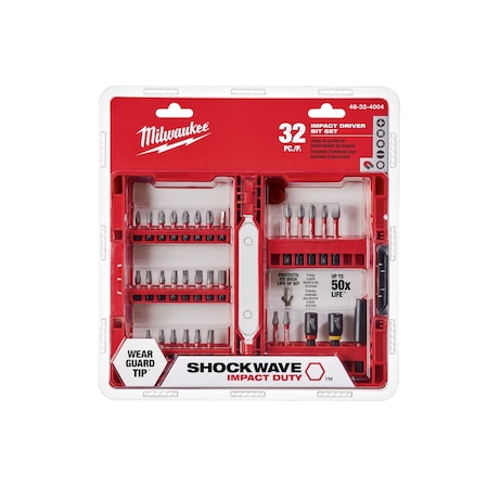 MILWAUKEE TOOL SHOCKWAVE Impact Duty Driver Bit Set - 32PC 48-32-4004