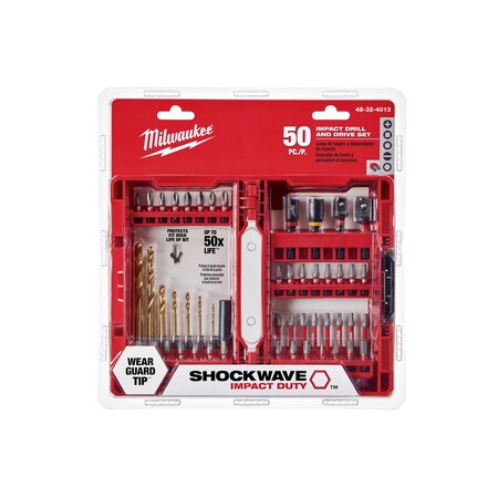 Milwaukee SHOCKWAVE 50PC IMPACT DRILL & DRIVE SET 48-32-4013