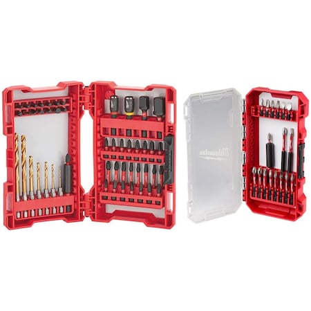 Milwaukee Tool SHOCKWAVE Impact Duty Driver Bit Set -18PC + SHOCKWAVE Impact Duty Drill & Drive Set - 50PC 48-32-4013, 48-32-4403