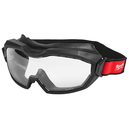 Milwaukee Tool Safety Goggles, Clear Lens, Anti-Fog & Anti-Scratch, Direct Vented, Rubber Gasket, Adjustable Straps 48-73-2062