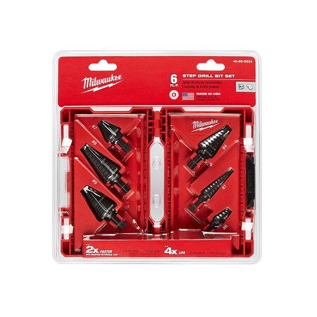 Milwaukee Step Drill Bit Set - 6PC 48-89-9224