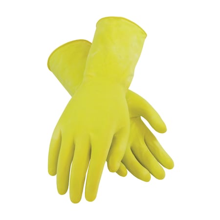 Pip Chemical Resistant Gloves, Natural Rubber Latex, 12 in L, S, 12 PK 48-L162Y/S
