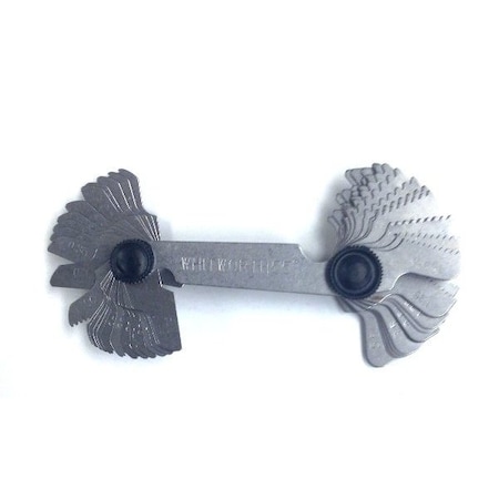 Hhip 52 Piece 4-62 TPI 55 Degree & .25-6mm 60 Degree Screw Pitch Gage 4901-0038