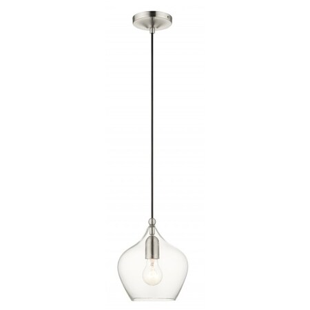 Livex Lighting Brushed Nickel Pendant, 1 Light 49088-91