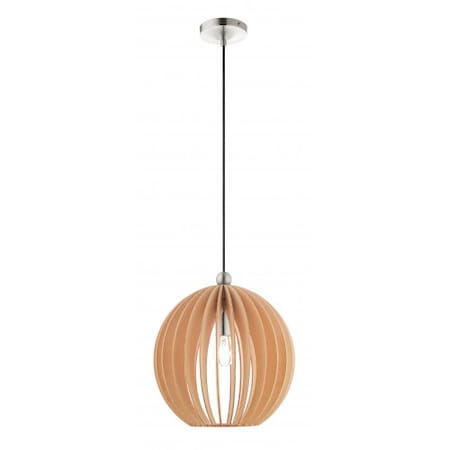 Livex Lighting Brushed Nickel Pendant, 1 Light 49099-91