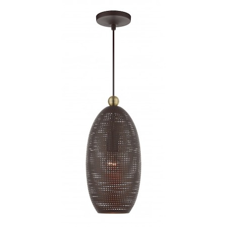 Livex Lighting Bronze with Antique Brass Accents Pendan 49101-07