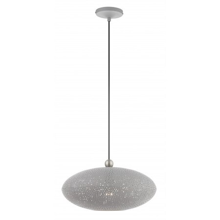 Livex Lighting Nordic Gray with Brushed Nickel Accents 49102-80