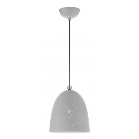 Livex Lighting Nordic Gray with Brushed Nickel Accents 49108-80
