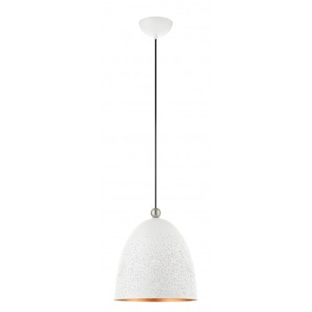Livex Lighting White with Brushed Nickel Accents Pendan 49109-03