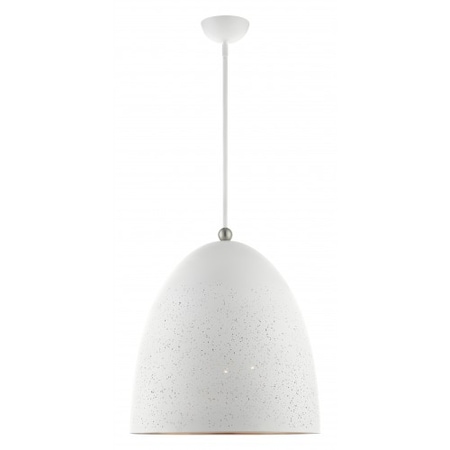 Livex Lighting White with Brushed Nickel Accents Pendan 49110-03