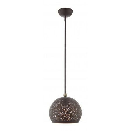 Livex Lighting Bronze with Antique Brass Accents Pendan 49181-07