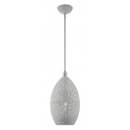 Livex Lighting Nordic Gray with Brushed Nickel Accents 49182-80