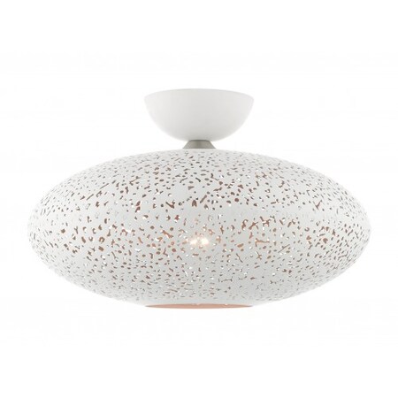 Livex Lighting White with Brushed Nickel Accents Semi F 49183-03