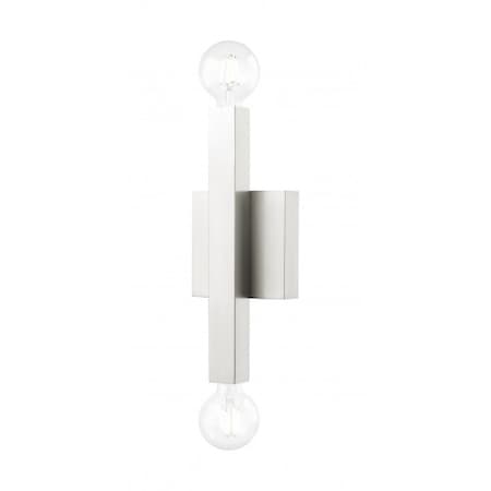 Livex Lighting Brushed Nickel Sconce, 2 Light 49212-91