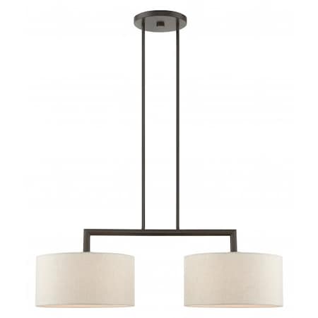 Livex Lighting English BronzeLinear Chandelier, 2 Light 49292-92