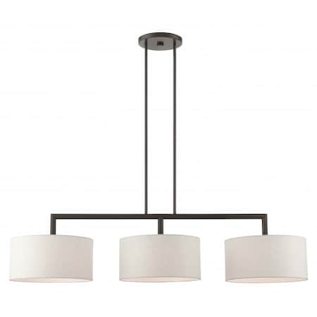 Livex Lighting English BronzeLinear Chandelier, 3 Light 49293-92
