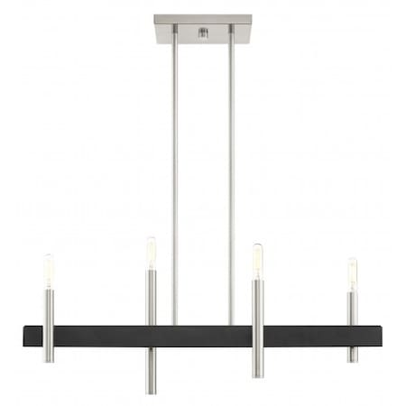 Livex Lighting Brushed Nickel with Bronze Accents Chand 49334-91