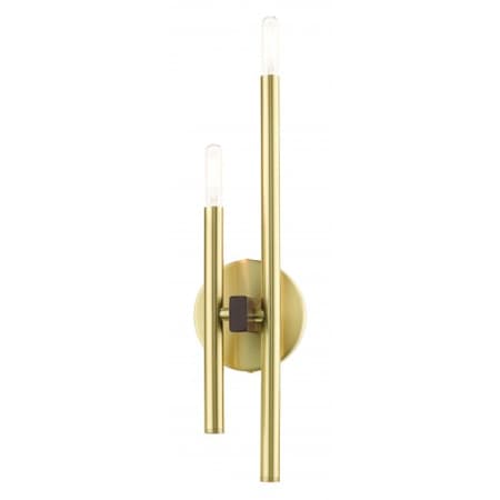 Livex Lighting Satin BrassADA Double Sconce, 2 Light 49342-12
