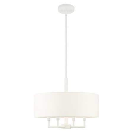 Livex Lighting White Pendant Chandelier, 4 Light 49374-03