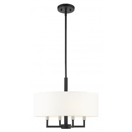 Livex Lighting Black Pendant Chandelier, 4 Light 49374-04