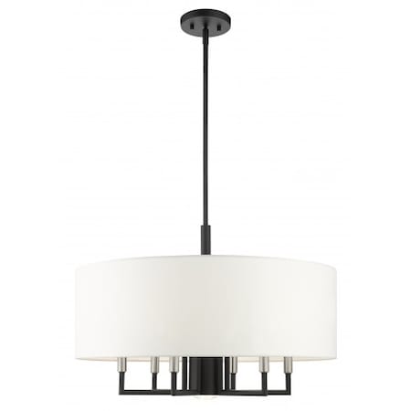 Livex Lighting Black Pendant Chandelier, 7 Light 49376-04