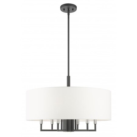 Livex Lighting Scandinavian Gray Pendant Chandelier, 7 L 49376-76