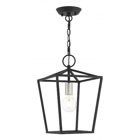 Livex Lighting Black Convertible Semi Flush/Lantern, 1 L 49432-04