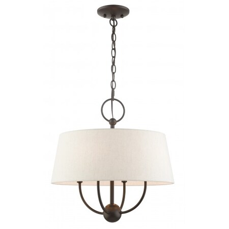 Livex Lighting English BronzePendant Chandelier, 4 Light 49444-92