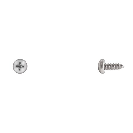 Disco Sheet Metal Screw, #10 x 1/2 in, Zinc Plated Steel Pan Head Phillips Drive 495PK