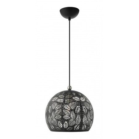 Livex Lighting Black with Brushed Nickel Accents Pendan 49542-04