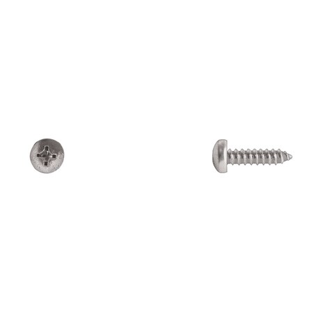 Disco Sheet Metal Screw, #10 x 3/4 in, Zinc Plated Steel Pan Head Phillips Drive 496PK