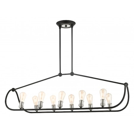 Livex Lighting Textured Black with Brushed Nickel Accen 49738-14