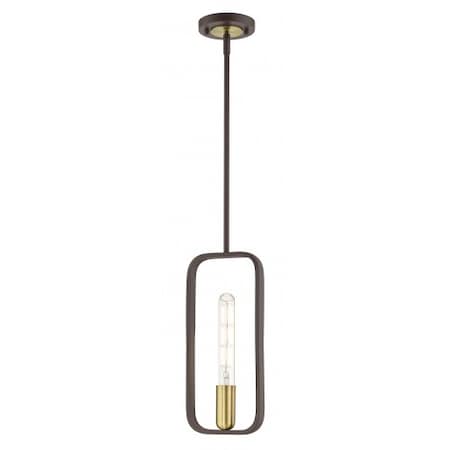 Livex Lighting Bronze with Antique Brass Accents Pendan 49741-07