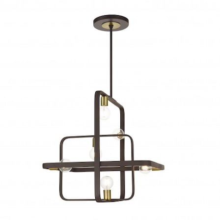 Livex Lighting Bronze with Antique Brass Accents Chande 49745-07