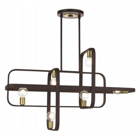 Livex Lighting Bronze with Antique Brass Accents Linear 49748-07