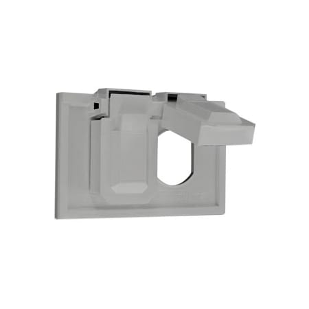 Leviton Duplex Wall Plate, Number of Gangs: 2 Nylon, Plain Finish, Gray 4976-GY