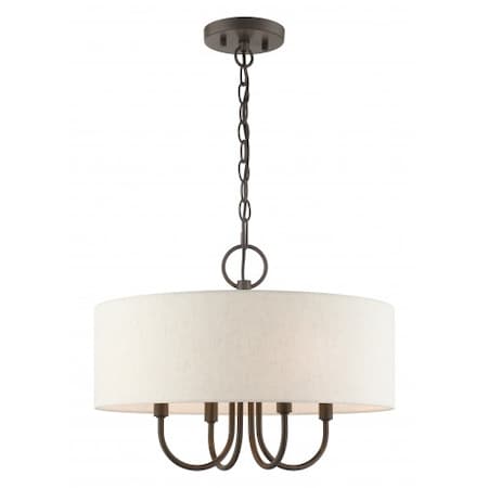 Livex Lighting English BronzePendant Chandelier, 4 Light 49804-92