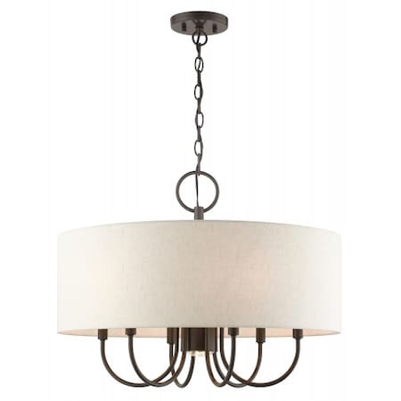 Livex Lighting English BronzePendant Chandelier, 7 Light 49806-92