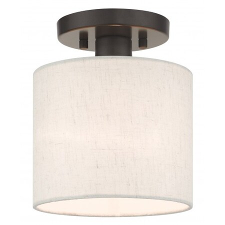 LIVEX LIGHTING English BronzeSemi Flush, 1 Light 49807-92