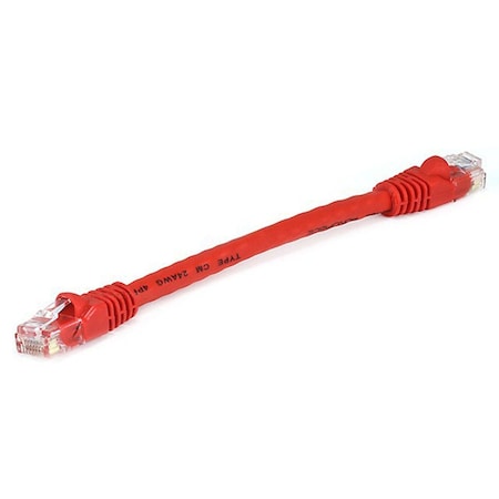 Monoprice Ethernet Cable, Cat 5e, Red, 0.5 ft. 4981