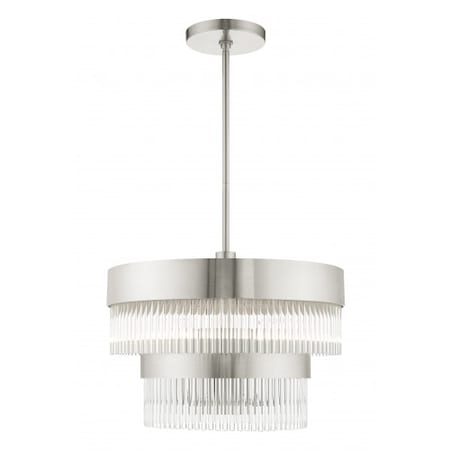 Livex Lighting Brushed Nickel Chandelier, 5 Light 49824-91