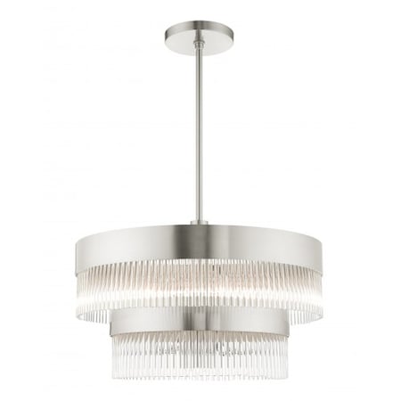 Livex Lighting Brushed Nickel Chandelier, 7 Light 49825-91