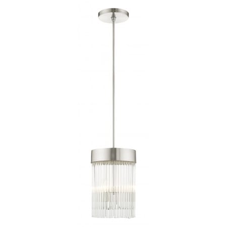 Livex Lighting Brushed Nickel Chandelier, 3 Light 49828-91
